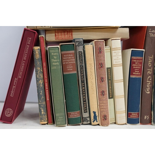 499 - Books - A collection of the Folio Society hardback books housed within card sleeves to include Rober... 