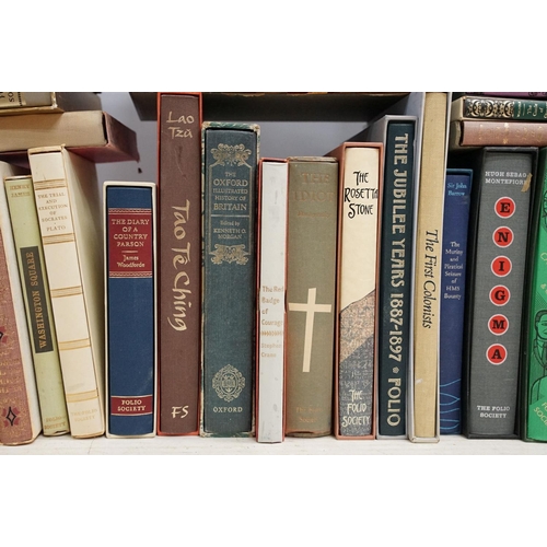 499 - Books - A collection of the Folio Society hardback books housed within card sleeves to include Rober... 