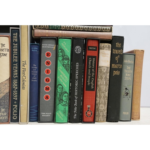 499 - Books - A collection of the Folio Society hardback books housed within card sleeves to include Rober... 