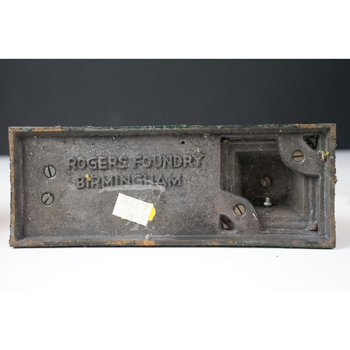 500 - Collection of eight cast iron figures to include a pair of Greyhound ornaments, Panther, Michelin Ma... 