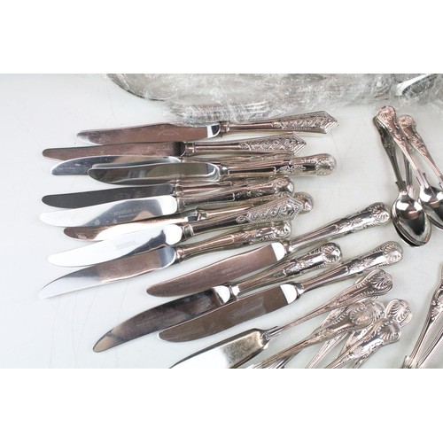 452 - Collection of Newbridge silver plated cutlery to include 60 kings pattern pieces and 50 Kings patter... 