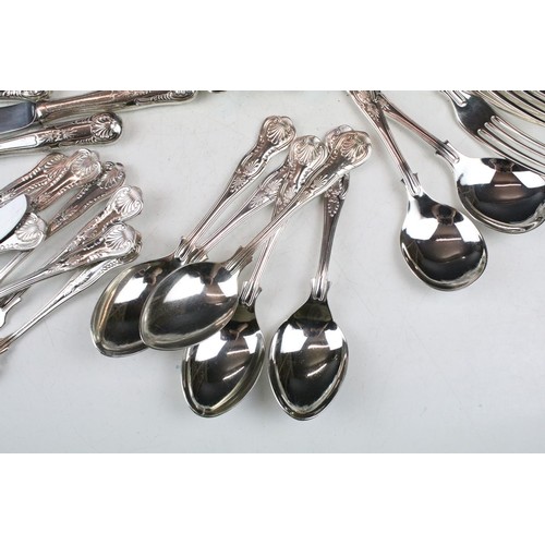 452 - Collection of Newbridge silver plated cutlery to include 60 kings pattern pieces and 50 Kings patter... 