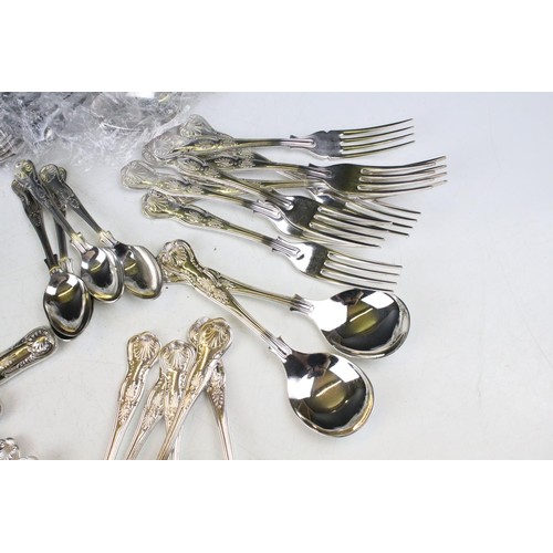 452 - Collection of Newbridge silver plated cutlery to include 60 kings pattern pieces and 50 Kings patter... 