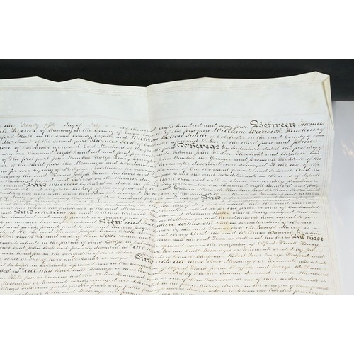 256 - Ephemera - two indentures, 1863 and 1869, Particulars and Conditions of Sale for Properties sold by ... 