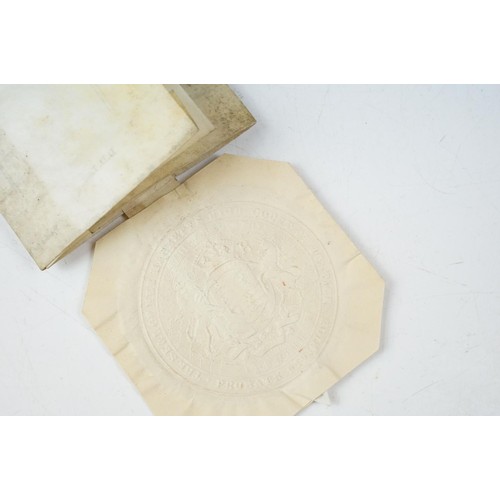 256 - Ephemera - two indentures, 1863 and 1869, Particulars and Conditions of Sale for Properties sold by ... 