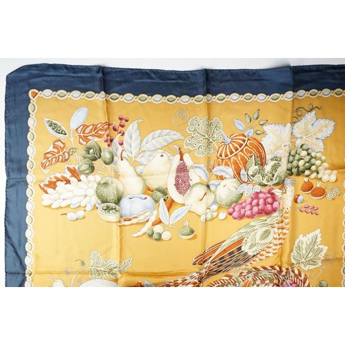 335 - Collection of three vintage silk scarves, comprising: Gucci, Salvatore Ferragamo and Selles a Housse... 