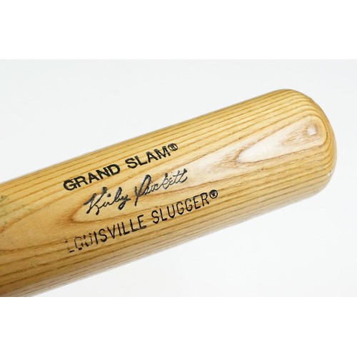 336 - 180 Louisville Slugger flame tempered baseball bat, Spalding top grain leather baseball mitt and fou... 