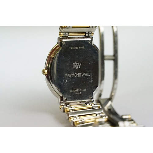334 - Raymond Weil Geneve Quartz men's wristwatch, with bi-metal bracelet, marked 'water resistant'