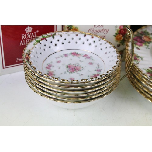 108 - Collection of Royal Albert Old Country Roses, comprising: a coffee pot, teapot, milk jug, sugar bowl... 