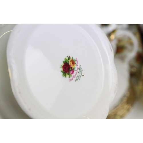 108 - Collection of Royal Albert Old Country Roses, comprising: a coffee pot, teapot, milk jug, sugar bowl... 