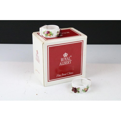 108 - Collection of Royal Albert Old Country Roses, comprising: a coffee pot, teapot, milk jug, sugar bowl... 