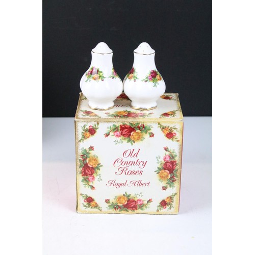 108 - Collection of Royal Albert Old Country Roses, comprising: a coffee pot, teapot, milk jug, sugar bowl... 