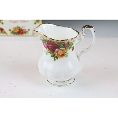 108 - Collection of Royal Albert Old Country Roses, comprising: a coffee pot, teapot, milk jug, sugar bowl... 
