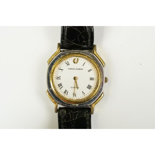 333 - Two wrist watches and a pocket watch to include a Raymond Weil wrist watch, a Charles Jourdan wrist ... 