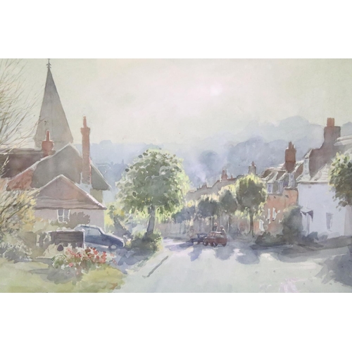 206 - Tim Scott-Bolton (British, b. 1947), Hindon, watercolour, signed lower left, dated 1998 and titled, ... 