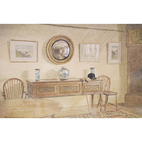 25 - Berenger Benger, (British, 1868–1935), interior scene, watercolour, signed lower left, 24.5 x 35cm, ... 