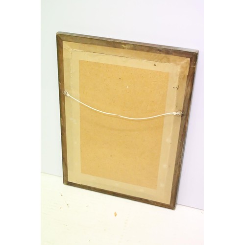 515 - Tree of life needlework embroidery, with figures and birds amongst the branches, 44 x 30cm