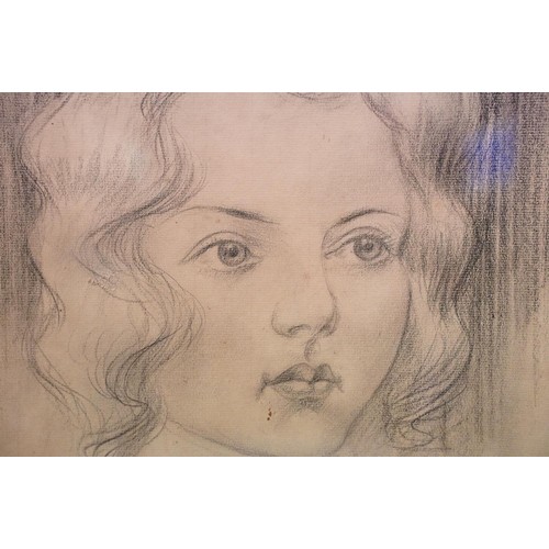 32 - Frank Leah (Irish, 1886 - 1972), Lily, Mrs E.D. Parker, pencil, signed lower right, dated 16.11.33, ... 