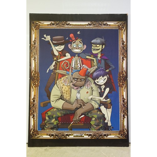 138 - Gorillaz poster, 80 x 60cm, Zoologischer Garten Munchen poster, 100 x 70cm, Tournee de Chat Noir pos... 