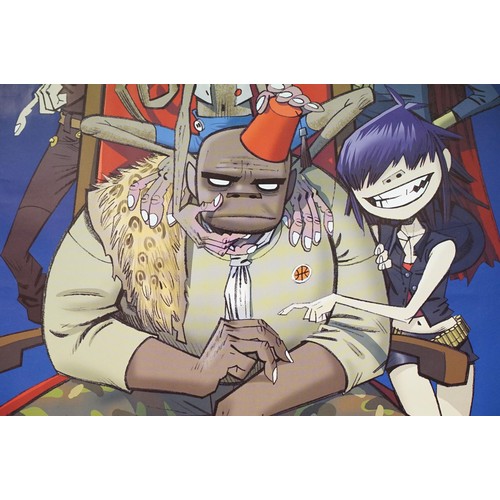 138 - Gorillaz poster, 80 x 60cm, Zoologischer Garten Munchen poster, 100 x 70cm, Tournee de Chat Noir pos... 