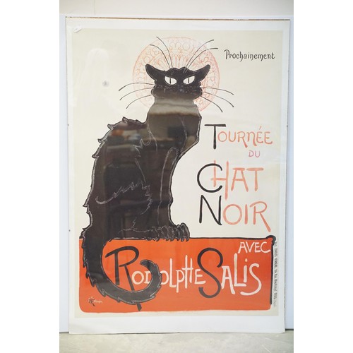 138 - Gorillaz poster, 80 x 60cm, Zoologischer Garten Munchen poster, 100 x 70cm, Tournee de Chat Noir pos... 