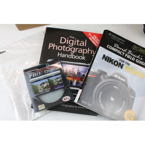 468 - Nikon D3200 camera body together with a Nikon DX AF- S Nikkor 18-105mm lens, and a Nikon DX AF-S Nik... 