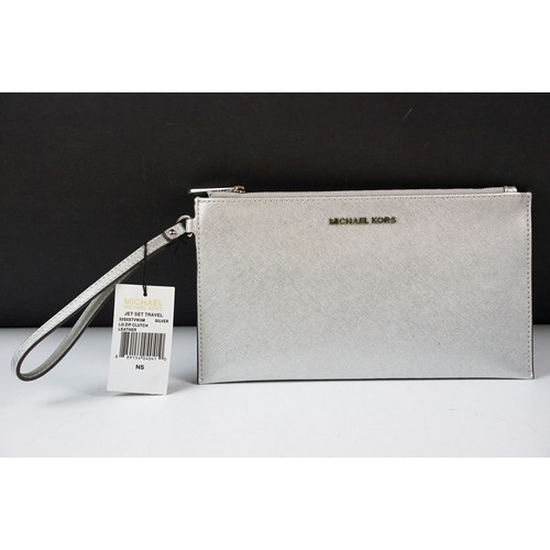 439 - Michael Kors black leather satchel, with label, Michael Kors charcoal slim saddle xbody leather, Mic... 