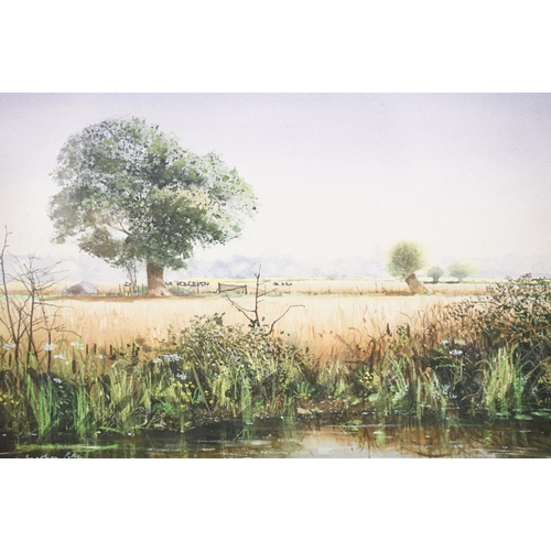 174 - Jonathan Pike (b.1949), pair of landscape scenes by the river, watercolour, each signed, 20 x 30cm a... 