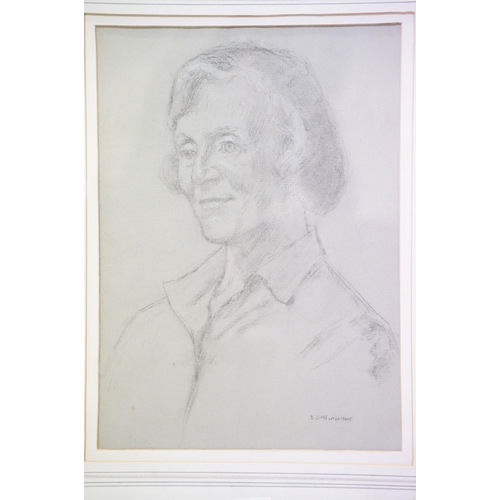 195 - Dorothy Sims Williams (b.1943), Mrs Neve, pastel, signed lower right, exhibition label verso for The... 