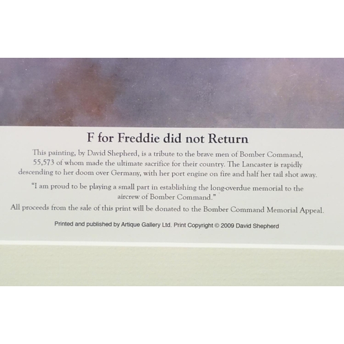 196 - After David Shepherd (1931 - 2017), F for Freddie did not Return, Special Edition print 1/400, signe... 