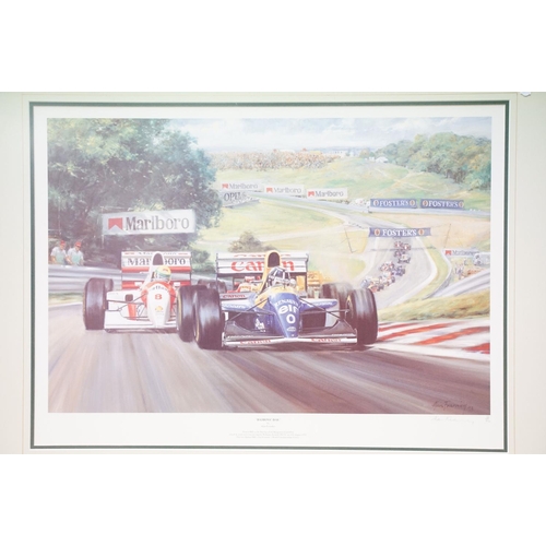 219 - Alan Fearnley (British, b.1942), Alesi - Ferrari 105, limited edition colour print, signed in pencil... 