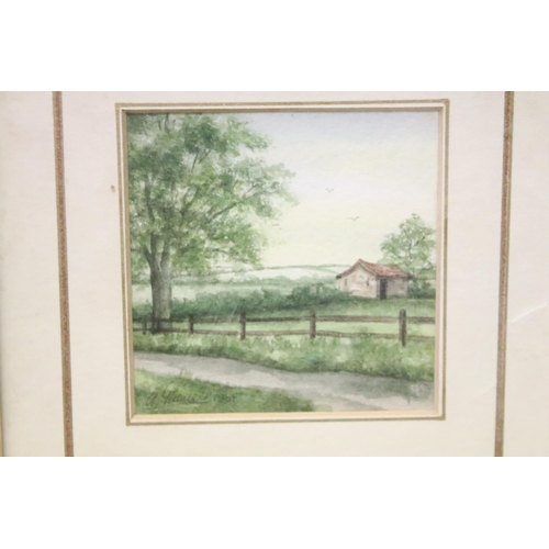 190 - Three watercolours by Martyn Vaughan Jones (British, b. 1957), Farm near Llamnoy - Gwent, initialled... 