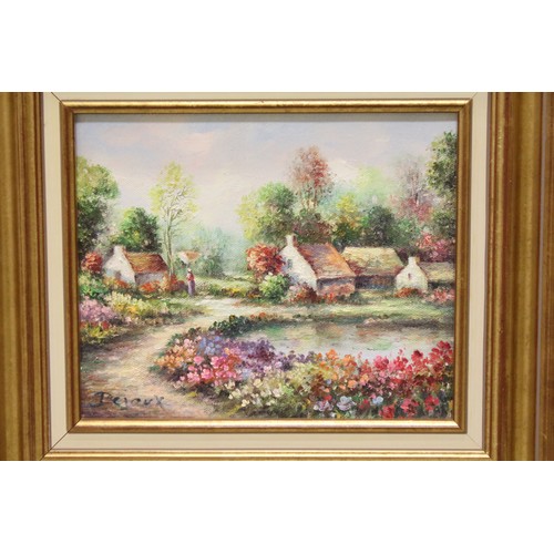 22 - Daniel Dejoux, Alleé Fleurie, oil on canvas, signed lower right, title inscribed verso, Certificate... 