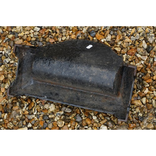 523 - Advertising - A cast iron Hudsons Soap dog water trough, together with a group of five enamel bucket... 