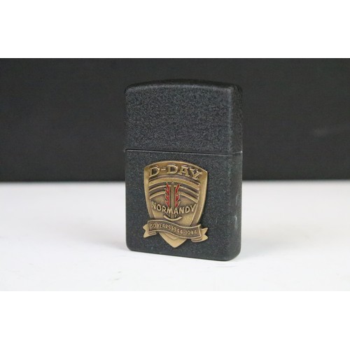 381A - Zippo - A D-Day Normandy 50th anniversary ltd edn lighter, housed within tin