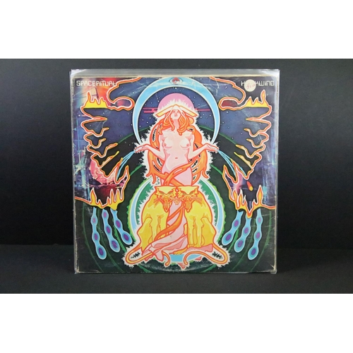 161 - Vinyl - 10 albums by Hawkwind and members, to include: Doremi Fasol Latido, Space Ritual x 2 (double... 