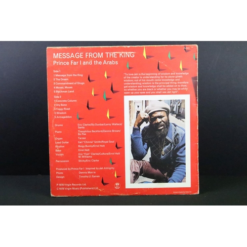 309 - Vinyl - Reggae - 3 albums by Prince Far I to include: Message From The King (UK 1978, Front Line - F... 