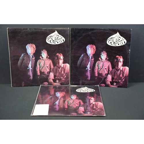 164 - Vinyl - 3 copies of Cream Fresh Cream LP on Reaction 593 001, all original UK mono pressings with fr... 