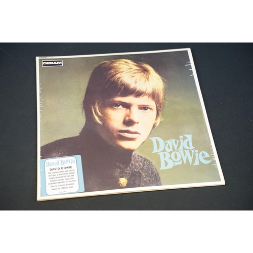 189 - Vinyl - 11 albums and one 12” by David Bowie to include: David Bowie (UK / EU 2010 180g double album... 