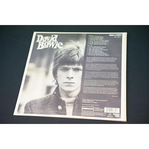 189 - Vinyl - 11 albums and one 12” by David Bowie to include: David Bowie (UK / EU 2010 180g double album... 