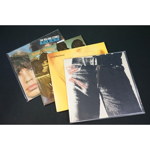 176 - Vinyl - 11 1970’s and 1980’s Rolling Stones albums to include: Sticky Fingers (Original UK with work... 