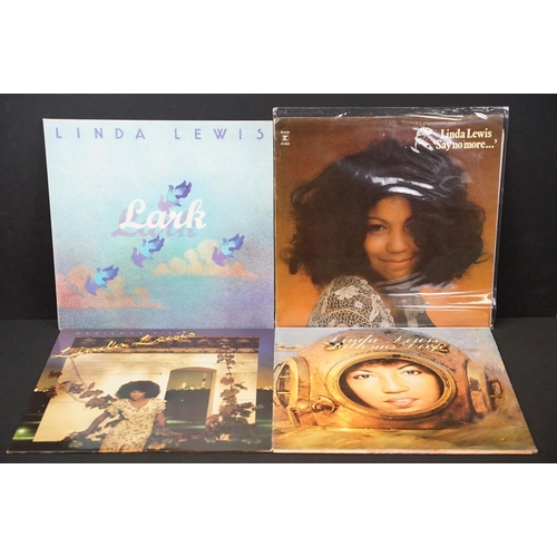 181 - Vinyl - 4 albums by Linda Lewis to include: 'Say No More…’ (UK 1971, with lyrics insert, Reprise Rec... 