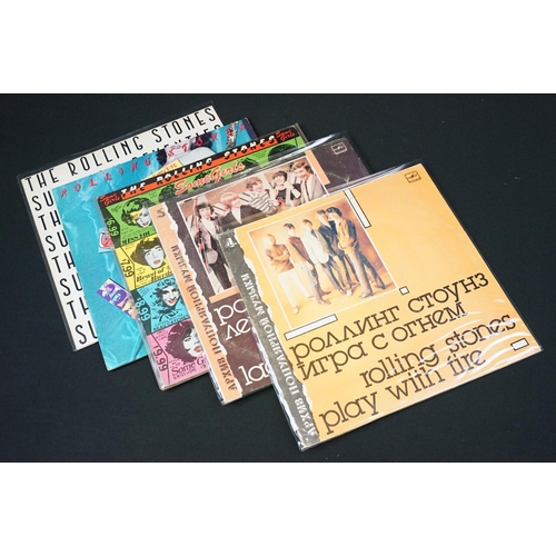 241 - Vinyl - 17 The Rolling Stones foreign pressing albums to include: Out Of Our Heads (German 1965 gold... 