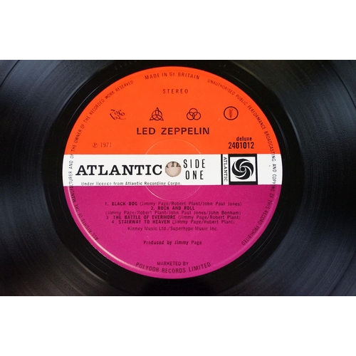 410 - Vinyl - 4 Original UK pressing albums on the Atlantic Plum label to include: Led Zeppelin (Version 6... 