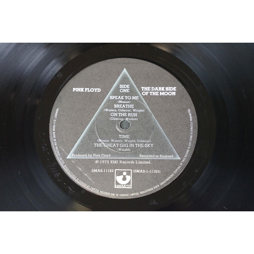 411 - Vinyl - 6 Pink Floyd foreign pressing albums to include: The Dark Side Of The Moon (French in UK sle... 