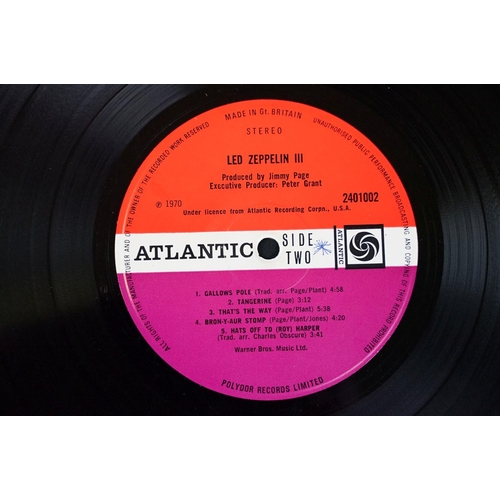 414 - Vinyl - 4 Original UK pressing albums on the Atlantic Plum label to include: Led Zeppelin (Version 7... 