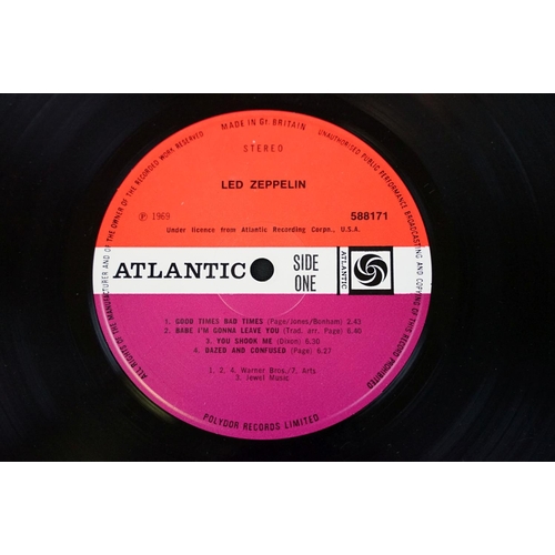 414 - Vinyl - 4 Original UK pressing albums on the Atlantic Plum label to include: Led Zeppelin (Version 7... 