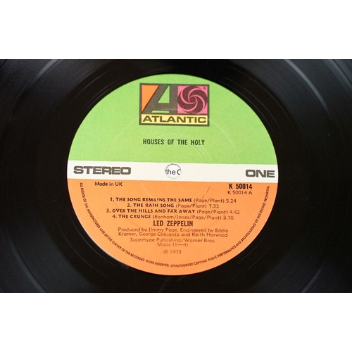 418 - Vinyl - 5 Led Zeppelin UK pressing albums to include: II (green orange labels), Untitled - 4 Symbols... 