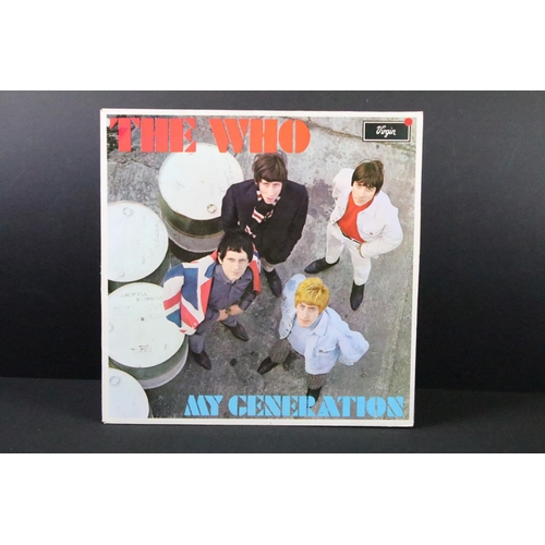 154 - Vinyl - 7 albums by The Who to include My Generation (original 1st pressing on Brunswick - LAT 8616)... 