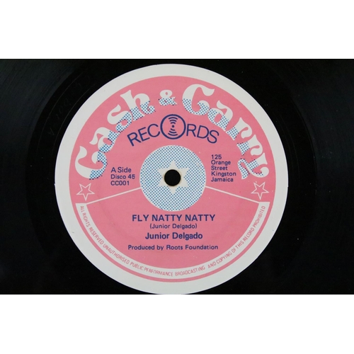 335 - Vinyl - Reggae - Junior Delgado – Fly Natty Natty. Original Jamaican 12”, Cash & Carry – CC 001. VG+... 